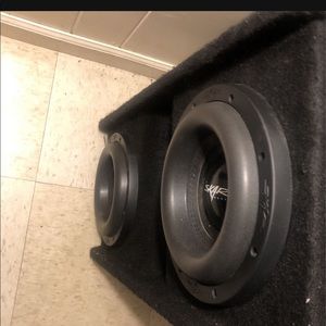 2 SKAR ZVX 8”s, 2,000 Watt Skar Amp. The subs 300 the amp 200